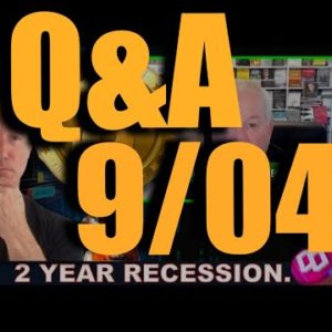 Q&A (AFTER LIVE STREAM) – “BEAR MARKET BILLIONAIRE. CHIEF ECONOMIST CALLS FOR 2 YEAR RECESSION.”